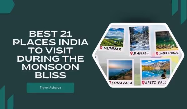 best places to visit in India in monsoon period with lush green hills, waterfalls, and landscapes